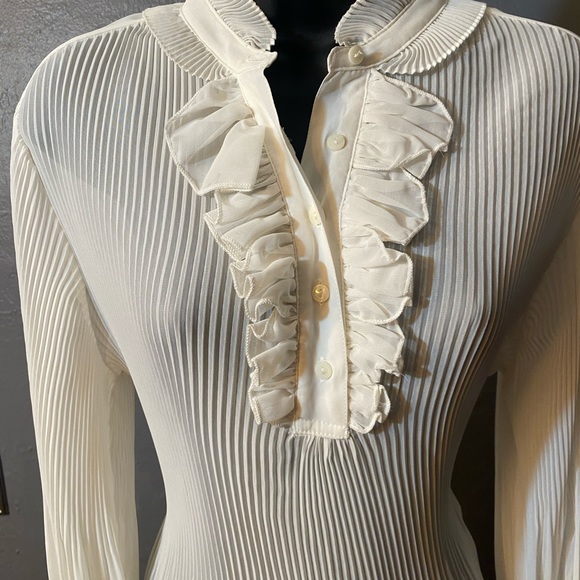 Worthington Sheer off-white Ruffle Blouse - Picture 15 of 16